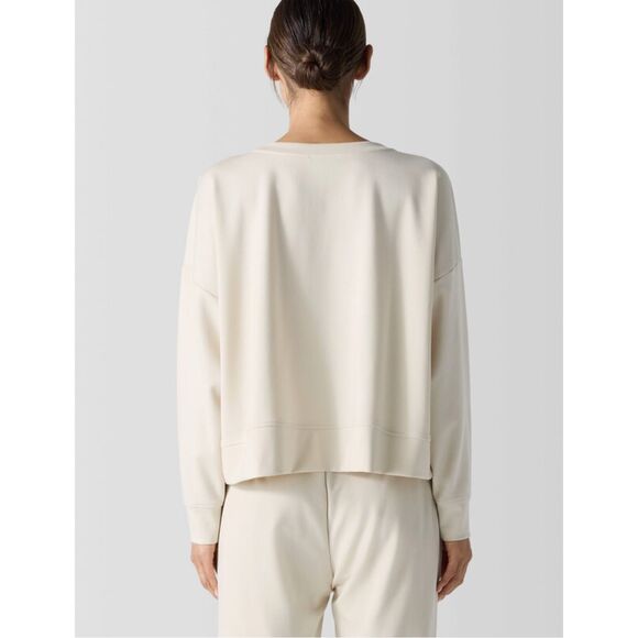 Eileen Fisher SET Lightweight Ponte Jogger & Lightweight Ponte Round Neck Top - Picture 2 of 11